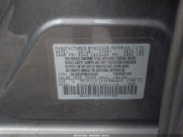 Nissan Sentra S Image 8